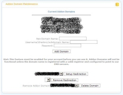 cPanel - Domain Maintenance Screen