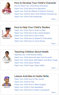 An example of the Recent Posts in Category plugin in action.